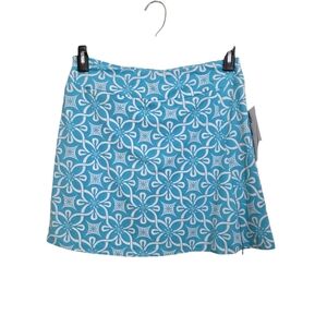 NWT Lulu-B Zip Skort Blue White UPF 50+ Activewear Athletic Size Small